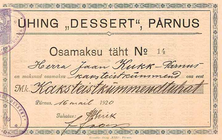 Ühing “Dessert”