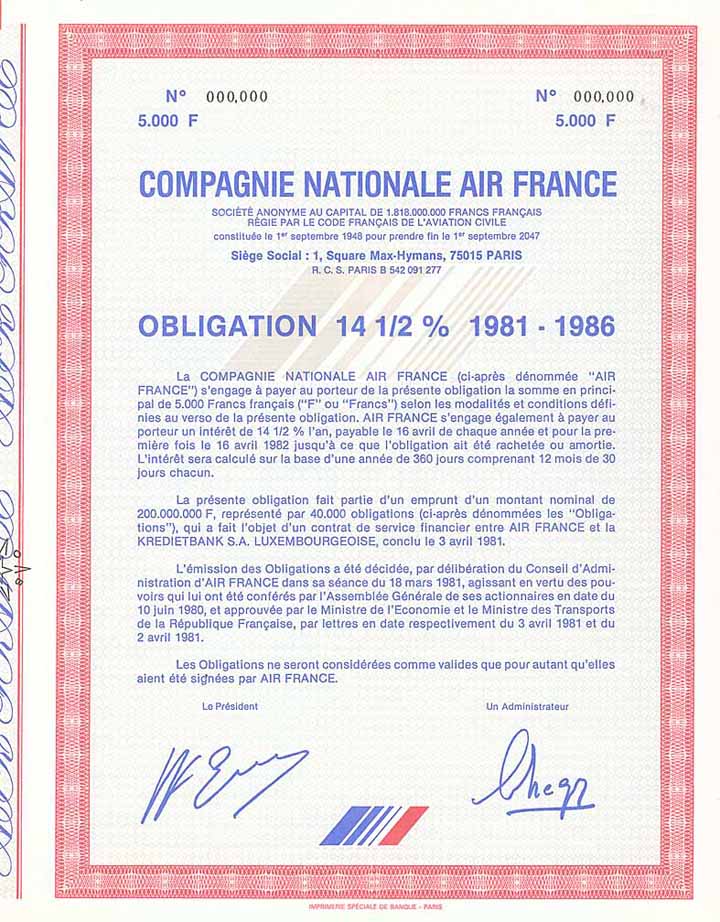 Cie. Nationale Air France