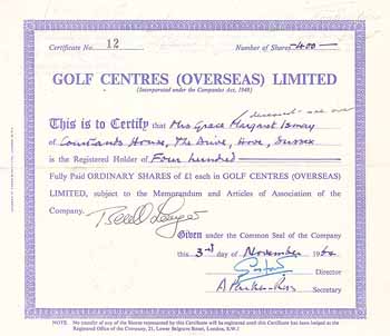 Golf Centres (Overseas) Ltd.