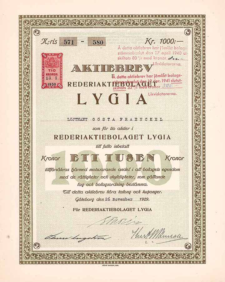 Rederiaktiebolaget LYGIA