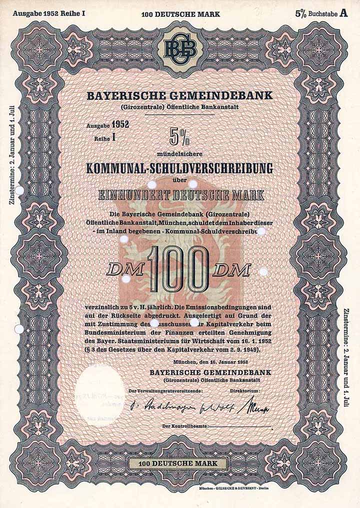 Bayerische Gemeindebank (Girozentrale) Öffentliche Bankanstalt