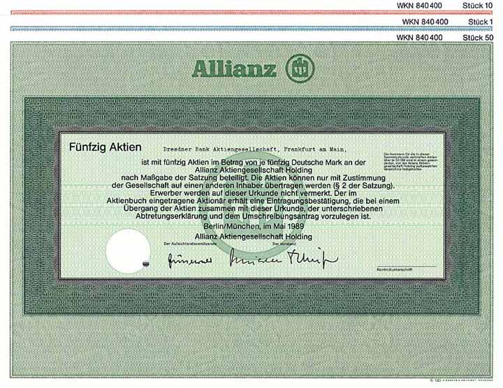Allianz AG Holding (3 Stücke)