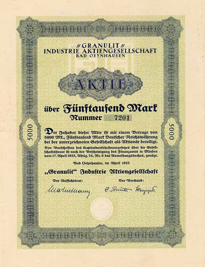 „Granulit“ Industrie AG