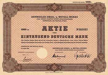 Annweiler Email- u. Metall-Werke vorm. Franz Ullrich Söhne