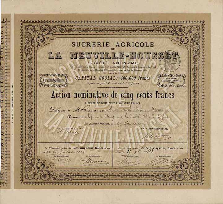 Sucrerie Agricole de la Neuville-Housset S.A.