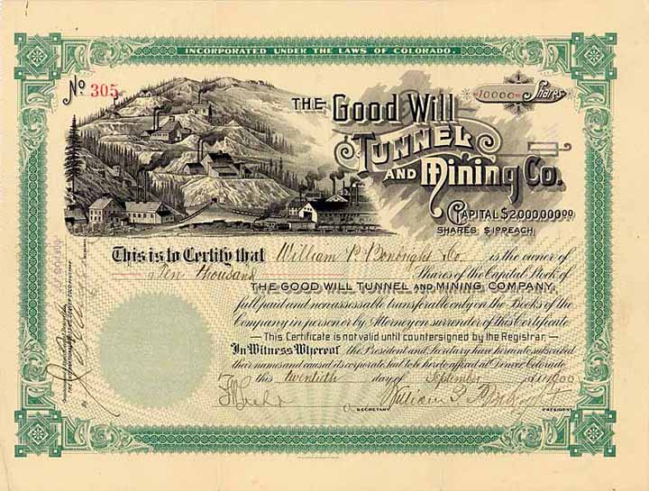 Good Will Tunnel & Mining Co.