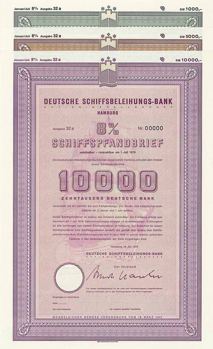 Deutsche Schiffsbeleihungs-Bank AG (3 Stücke)