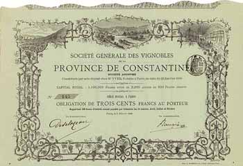 Soc. Generale des Vignobles de la Province Constantine