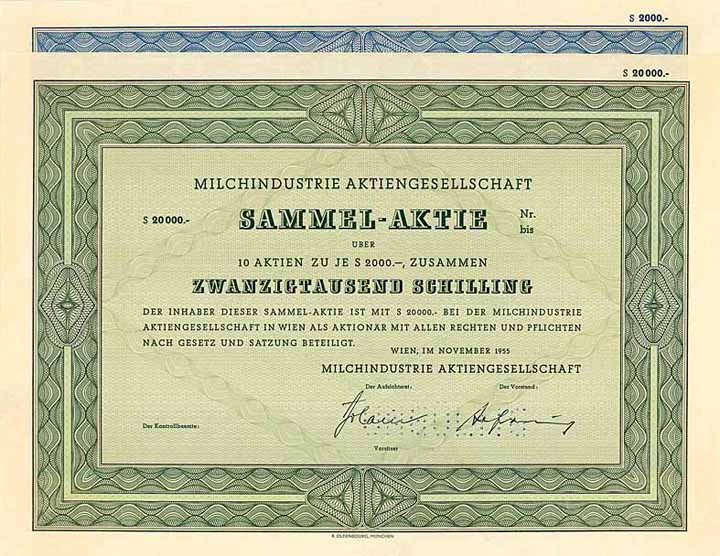 Milchindustrie AG (2 Stücke)