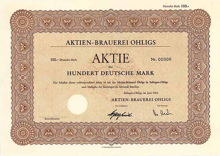 Aktien-Brauerei Ohligs