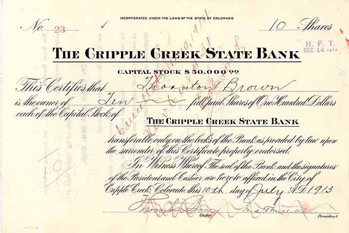 Cripple Creek State Bank