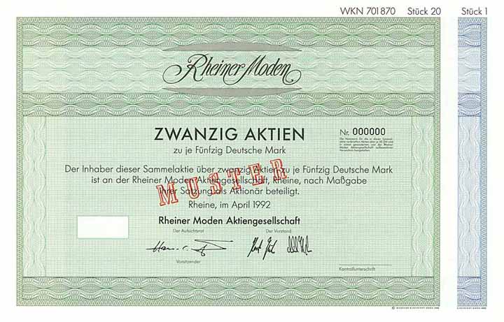 Rheiner Moden AG (2 Stücke)