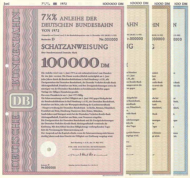 Deutsche Bundesbahn (4 Stücke)
