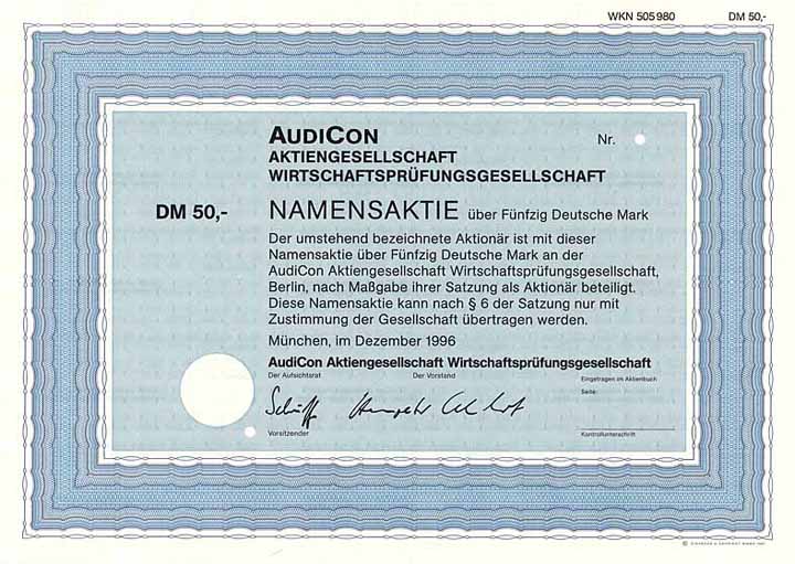 Audicon AG Wirtschaftsprüfungsgesellschaft