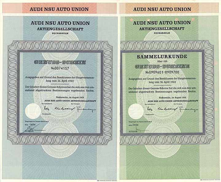 AUDI NSU Auto Union AG (4 Stücke)