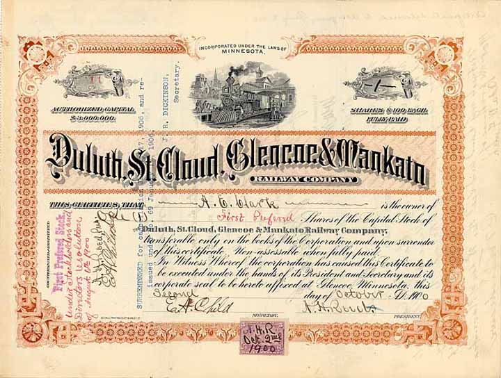 Duluth, St. Cloud, Glencoe & Mankato Railway