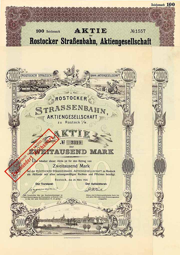 Rostocker Strassenbahn AG (3 Stücke)