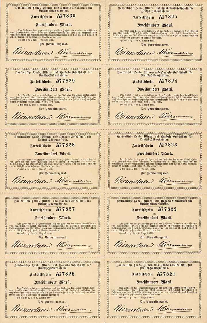 Hanseatische Land-, Minen- und Handelsgesellschaft für Deutsch-Südwestafrika