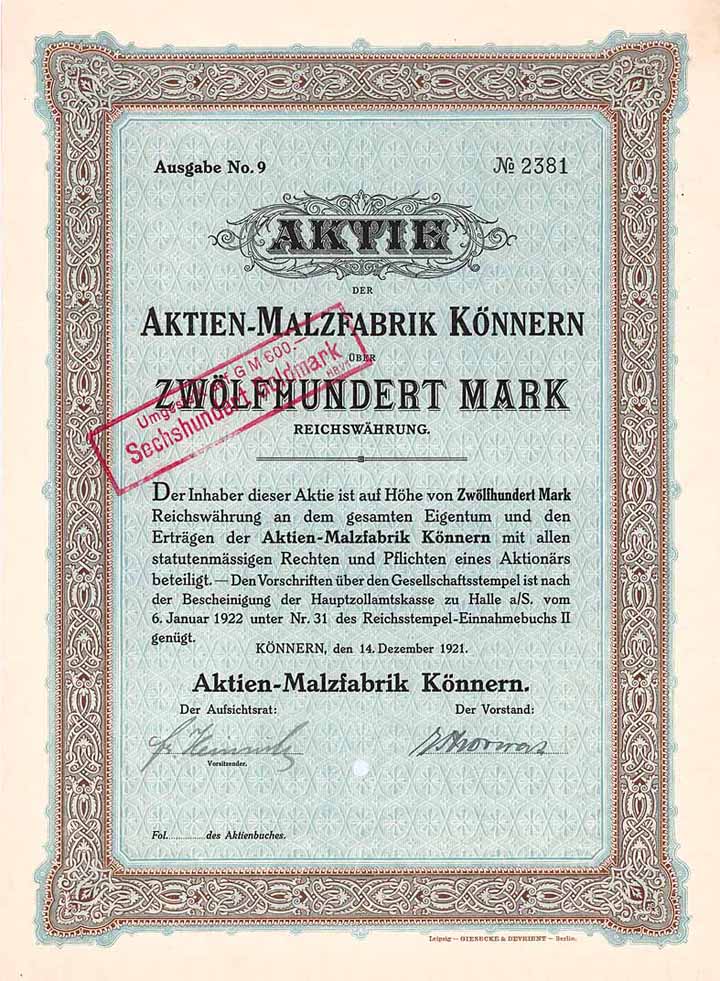 Aktien-Malzfabrik Könnern