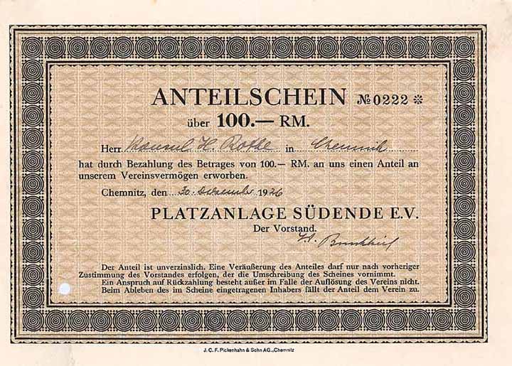 Platzanlage Südende e.V.