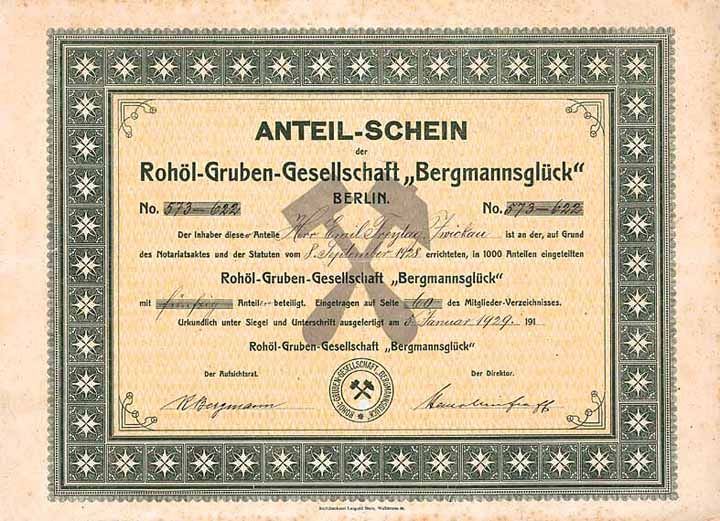 Rohöl-Gruben-Gesellschaft Bergmannsglück