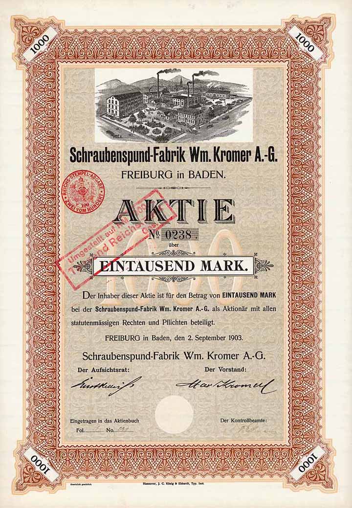 Schraubenspund-Fabrik Wm. Kromer AG