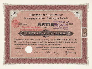Heymann & Schmidt Luxuspapierfabrik AG