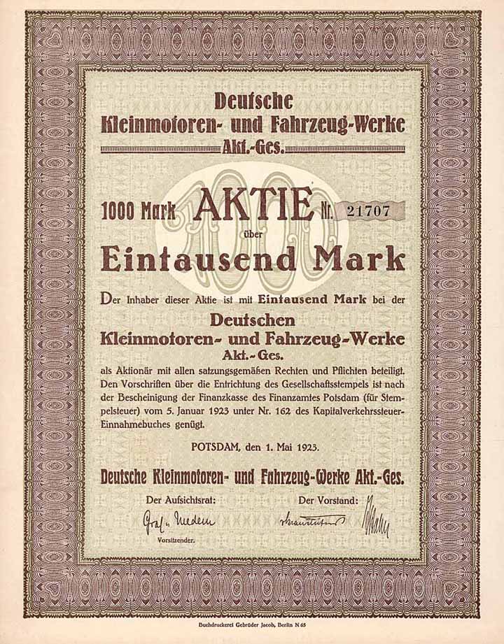 Deutsche Kleinmotoren- und Fahrzeug-Werke AG