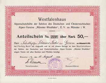 Westfalenhaus Alpenschutzhütte der Sektion des Deutschen und Oesterreichischen Alpen-Vereins “Münster-Westfalen” e.V.