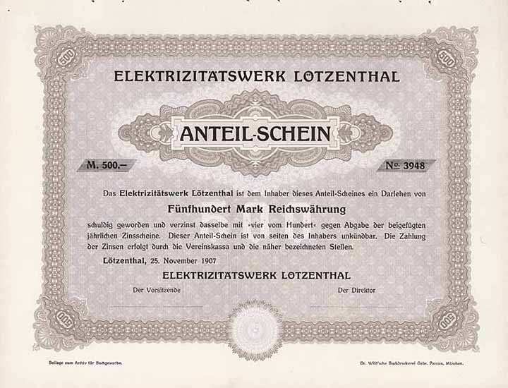 Elektrizitätswerk Lötzenthal