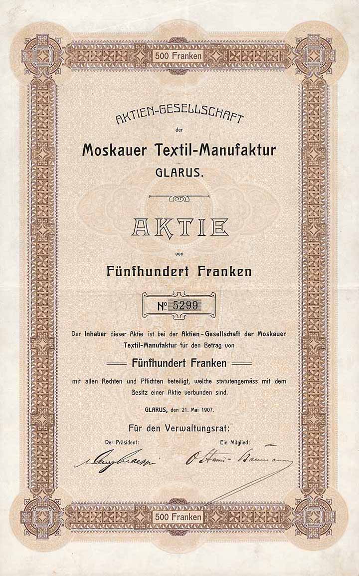 AG der Moskauer Textil-Manufaktur