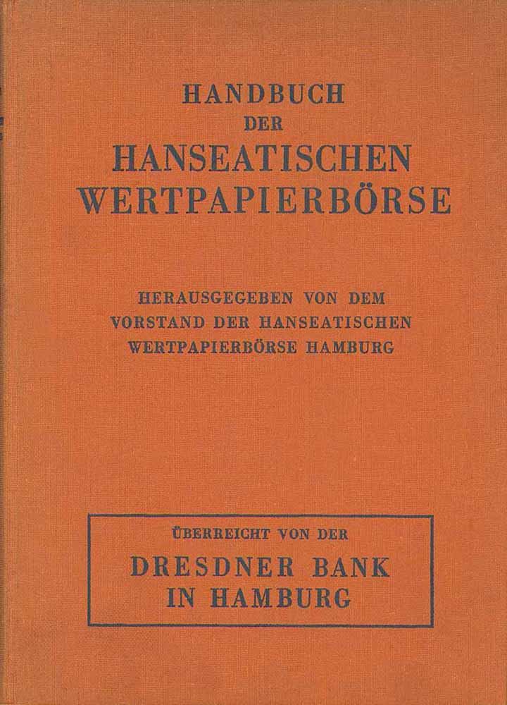 Handbuch der Hanseatischen Wertpapierbörse
