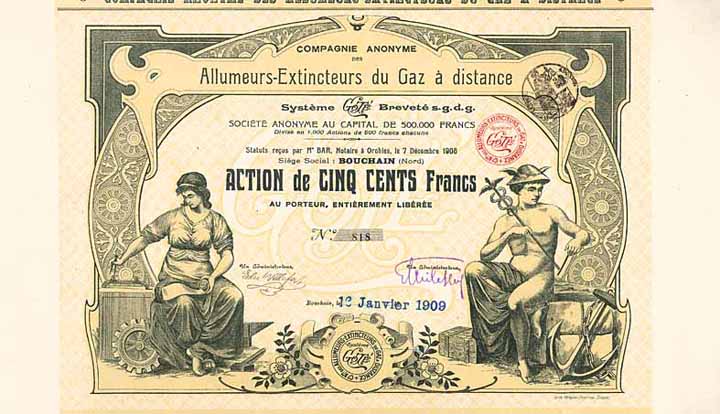 Cie. Anonyme des Allumeurs-Extincteurs du Gaz à distance S.A.