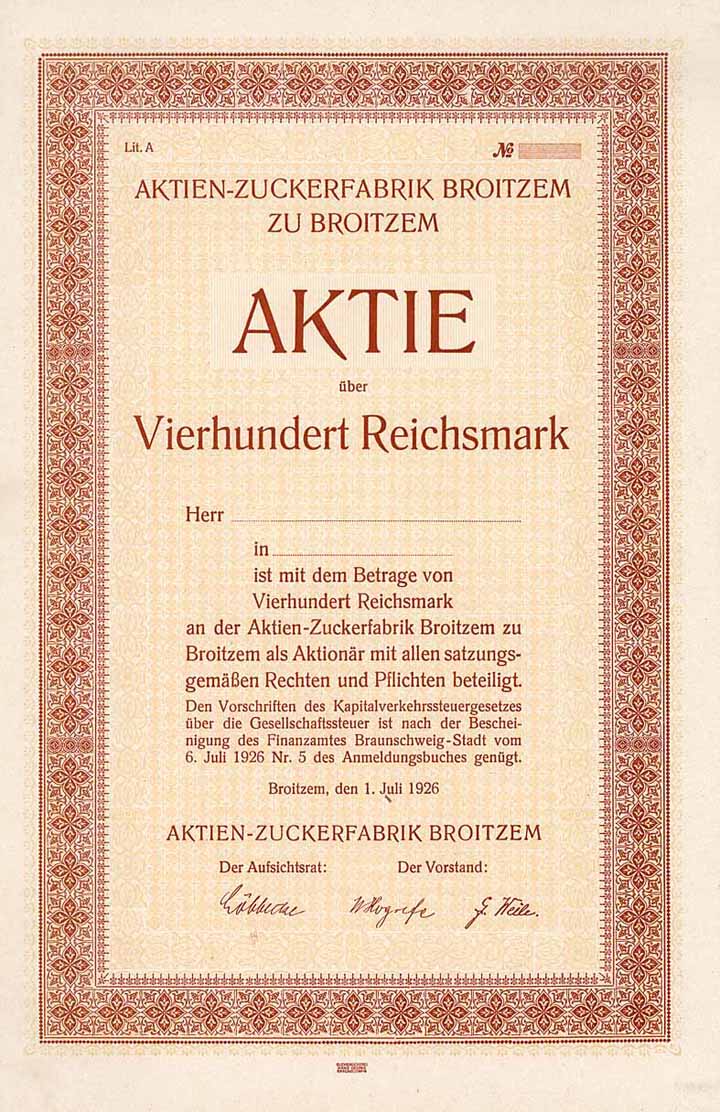 Aktien-Zuckerfabrik Broitzem