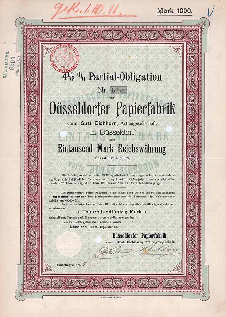 Düsseldorfer Papierfabrik vorm. Gust. Eichhorn AG