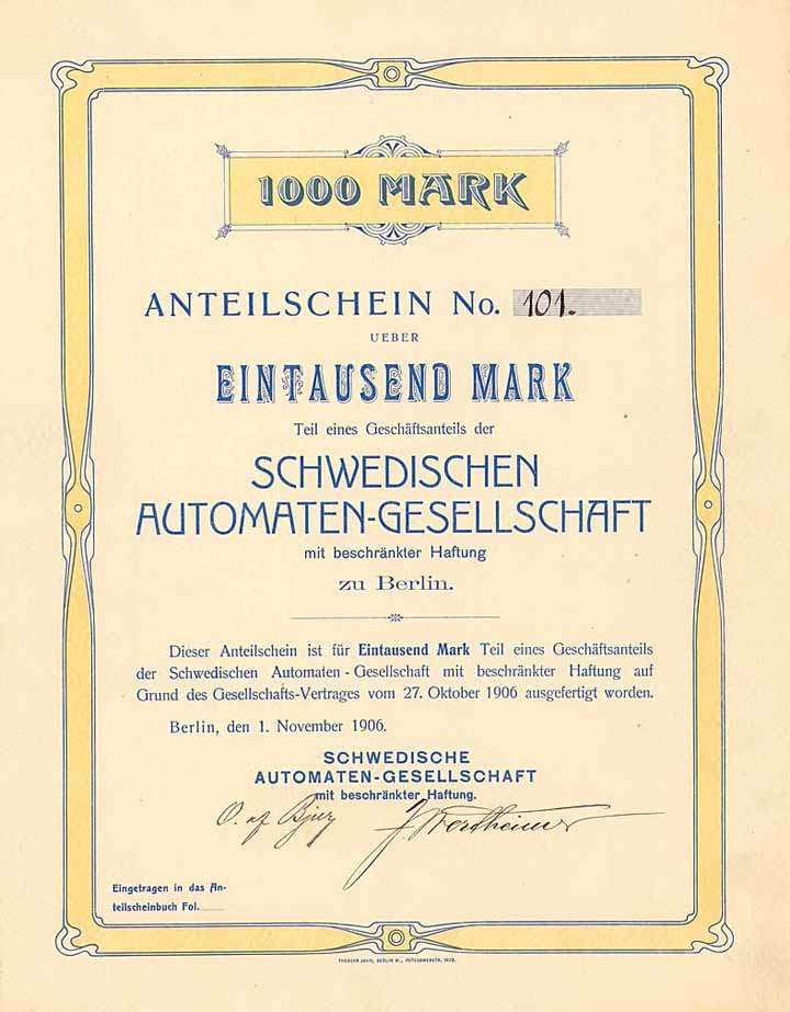 Schwedische Automaten-Gesellschaft mbH