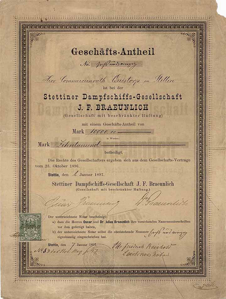 Stettiner Dampfschiffs-Gesellschaft J. F. Braeunlich GmbH