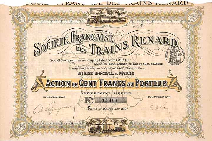 Soc. Francaise des Trains Renard S.A.