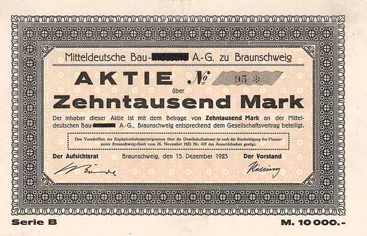 Mitteldeutsche Bau-(Industrie) AG