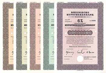 Rheinische Hypothekenbank - 5 Stücke