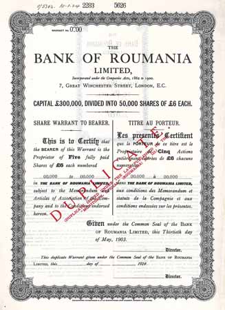 Bank of Roumania