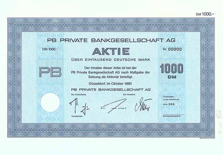 PB Private Bankgesellschaft AG