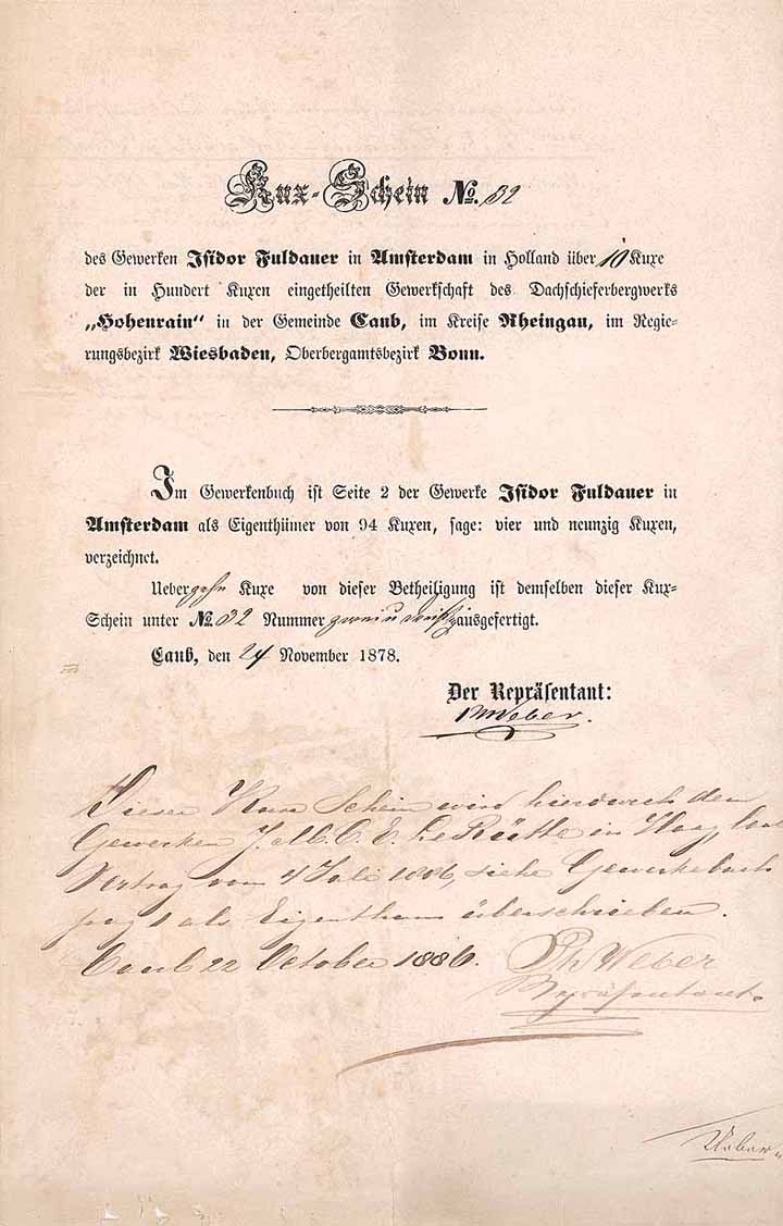Dachschieferbergwerk “Hohenrain”