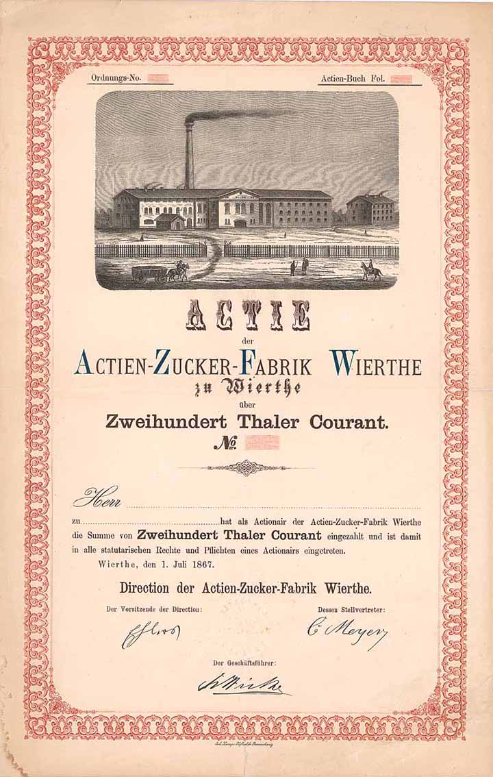 Actien-Zucker-Fabrik Wierthe