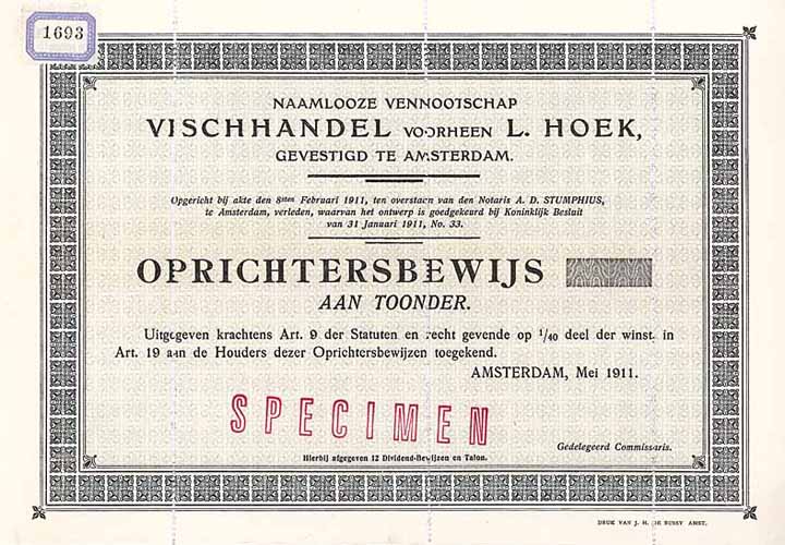 N.V. Vischhandel voorheen L. Hoek