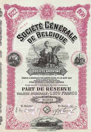 Société Générale de Belgique S.A.
