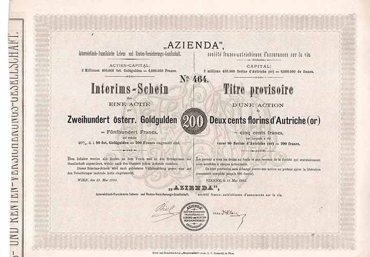 Azienda österreichisch-französische Lebens- und Renten-Versicherungs-Gesellschaft