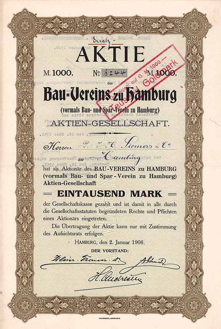 Bau-Verein zu Hamburg (vormals Bau- und Spar-Verein zu Hamburg) AG