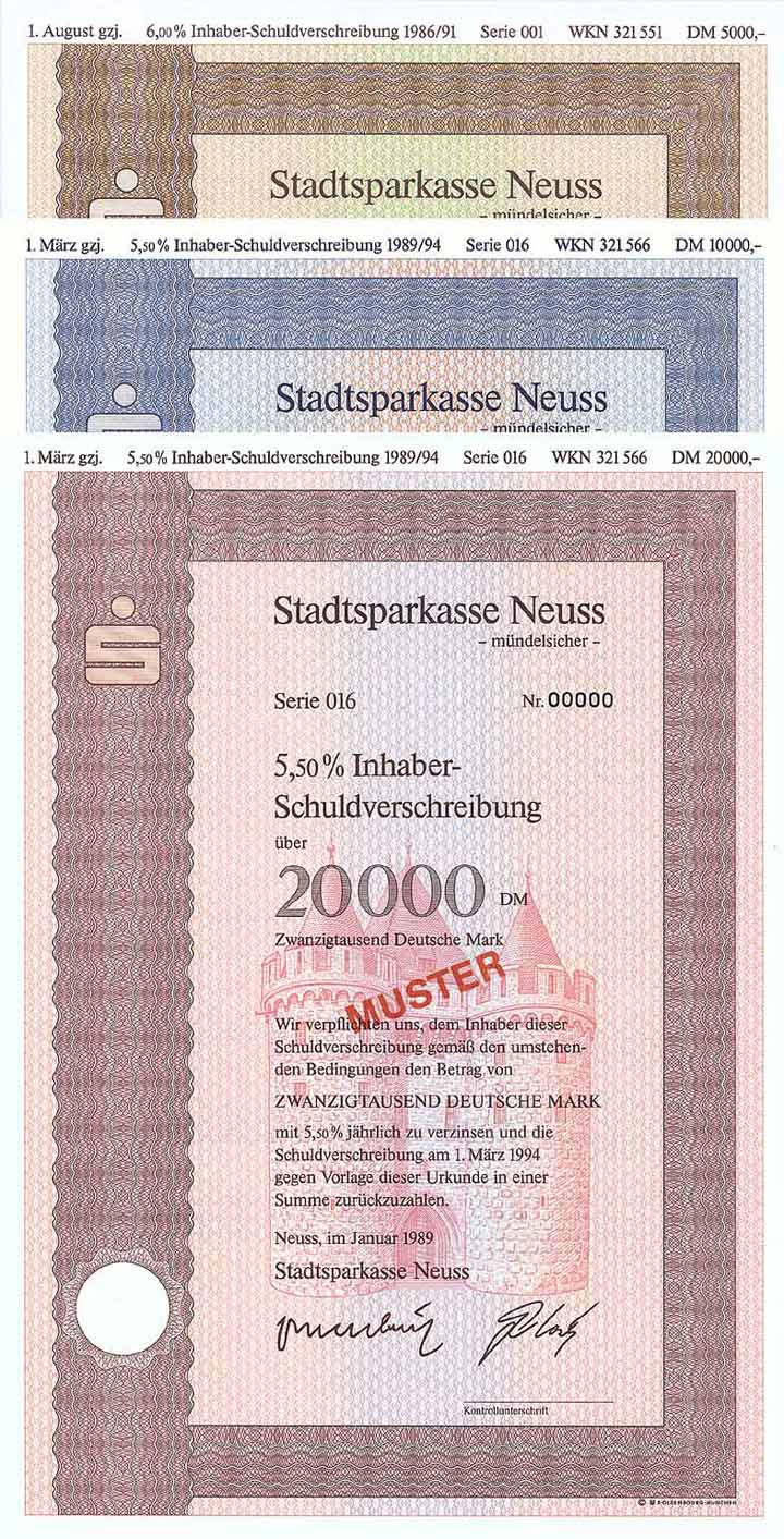 Stadtsparkasse Neuss (3 Stücke)