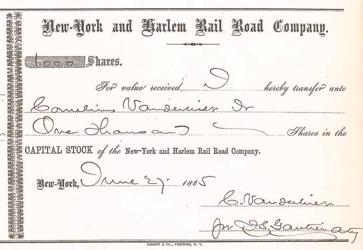 New York & Harlem Railroad (OU C. Vanderbilt)